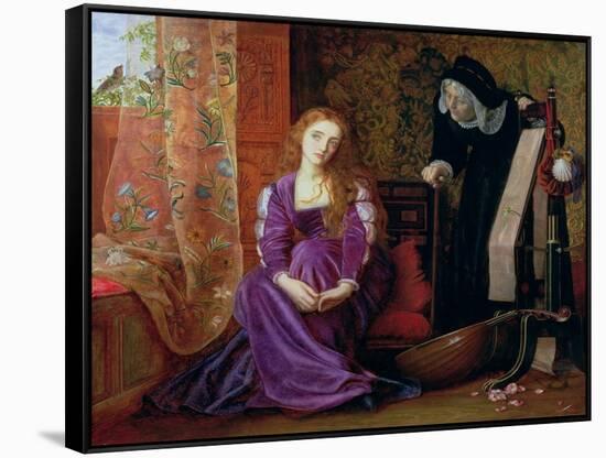 'The Pained Heart', or 'Sigh No More, Ladies', 1868-Arthur Hughes-Framed Stretched Canvas