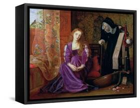 'The Pained Heart', or 'Sigh No More, Ladies', 1868-Arthur Hughes-Framed Stretched Canvas