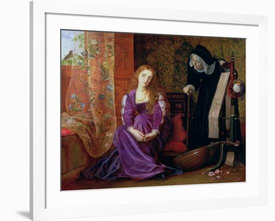 'The Pained Heart', or 'Sigh No More, Ladies', 1868-Arthur Hughes-Framed Giclee Print