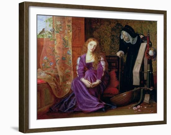 'The Pained Heart', or 'Sigh No More, Ladies', 1868-Arthur Hughes-Framed Giclee Print