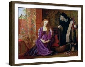 'The Pained Heart', or 'Sigh No More, Ladies', 1868-Arthur Hughes-Framed Giclee Print