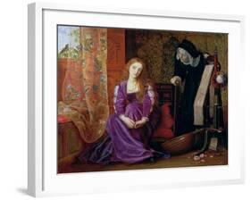 'The Pained Heart', or 'Sigh No More, Ladies', 1868-Arthur Hughes-Framed Giclee Print