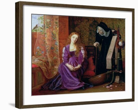 'The Pained Heart', or 'Sigh No More, Ladies', 1868-Arthur Hughes-Framed Giclee Print