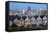 The Painted Ladies and the City at Dusk-Stuart-Framed Stretched Canvas