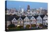 The Painted Ladies and the City at Dusk-Stuart-Stretched Canvas