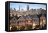 The "Painted Ladies" Townhouses Stand in Contrast to the Skyscrapers of San Francisco, California-Adam Barker-Framed Stretched Canvas