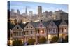 The "Painted Ladies" Townhouses Stand in Contrast to the Skyscrapers of San Francisco, California-Adam Barker-Stretched Canvas