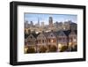 The "Painted Ladies" Townhouses Stand in Contrast to the Skyscrapers of San Francisco, California-Adam Barker-Framed Photographic Print
