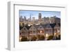 The "Painted Ladies" Townhouses Stand in Contrast to the Skyscrapers of San Francisco, California-Adam Barker-Framed Photographic Print