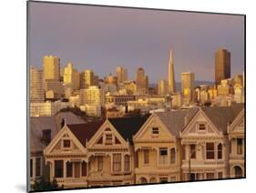 The 'Painted Ladies', Victorian Houses on Alamo Square, San Francisco, California, USA-Roy Rainford-Mounted Photographic Print