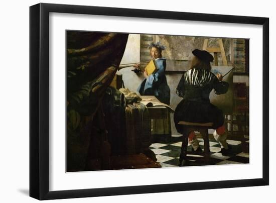 The Painter and His Model as Klio-Johannes Vermeer-Framed Giclee Print