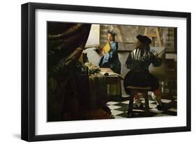 The Painter and His Model as Klio-Johannes Vermeer-Framed Giclee Print