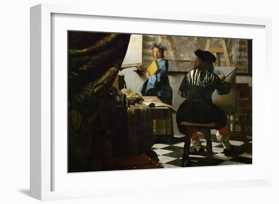 The Painter and His Model as Klio-Johannes Vermeer-Framed Giclee Print