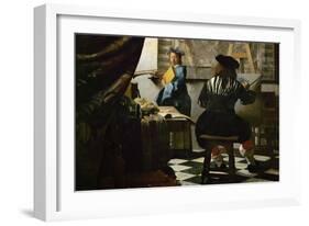 The Painter and His Model as Klio-Johannes Vermeer-Framed Giclee Print