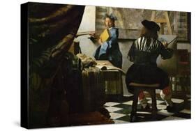 The Painter and His Model as Klio-Johannes Vermeer-Stretched Canvas