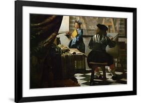 The Painter and His Model as Klio-Johannes Vermeer-Framed Giclee Print