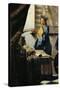 The Painter and His Model as Klio-Johannes Vermeer-Stretched Canvas