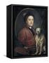 The Painter and His Pug , 1745-William Hogarth-Framed Stretched Canvas