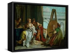 The Painter Apelles, Alexander the Great and Campaspe-Giovanni Battista Tiepolo-Framed Stretched Canvas
