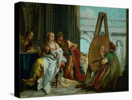 The Painter Apelles, Alexander the Great and Campaspe-Giovanni Battista Tiepolo-Stretched Canvas