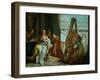 The Painter Apelles, Alexander the Great and Campaspe-Giovanni Battista Tiepolo-Framed Giclee Print