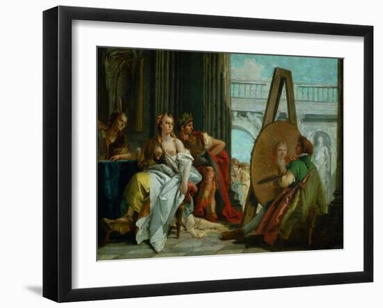 The Painter Apelles, Alexander the Great and Campaspe-Giovanni Battista Tiepolo-Framed Giclee Print