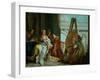 The Painter Apelles, Alexander the Great and Campaspe-Giovanni Battista Tiepolo-Framed Giclee Print