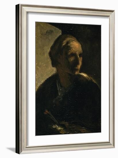 The Painter, C.1863-66-Honore Daumier-Framed Giclee Print