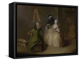 The Painter in His Studio, c.1741-4-Pietro Longhi-Framed Stretched Canvas