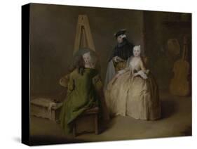 The Painter in His Studio, c.1741-4-Pietro Longhi-Stretched Canvas
