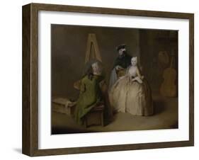 The Painter in His Studio, c.1741-4-Pietro Longhi-Framed Giclee Print