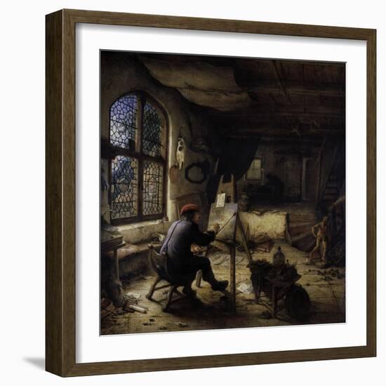 The Painter in His Studio-Adriaen Jansz. Van Ostade-Framed Giclee Print