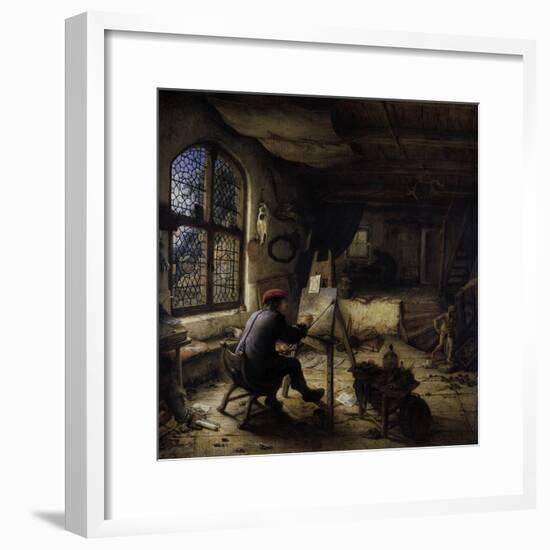 The Painter in His Studio-Adriaen Jansz. Van Ostade-Framed Giclee Print