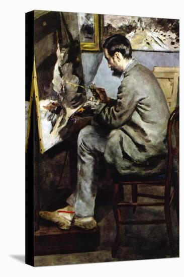 The Painter In The Studio of Bazille-Pierre-Auguste Renoir-Stretched Canvas
