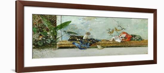 The Painter's Children in the Japanese Salon-Mariano Fortuny-Framed Giclee Print