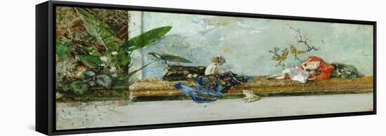 The Painter's Children in the Japanese Salon-Mariano Fortuny-Framed Stretched Canvas