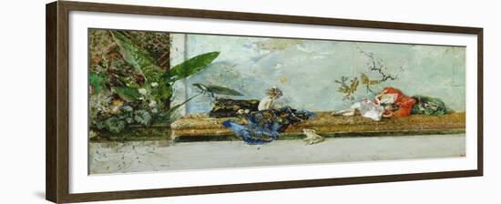 The Painter's Children in the Japanese Salon-Mariano Fortuny-Framed Giclee Print