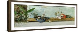 The Painter's Children in the Japanese Salon-Mariano Fortuny-Framed Giclee Print