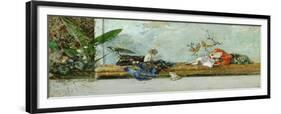 The Painter's Children in the Japanese Salon-Mariano Fortuny-Framed Giclee Print