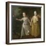 The Painter's Daughters Chasing a Butterfly, C.1759-Thomas Gainsborough-Framed Giclee Print