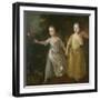 The Painter's Daughters Chasing a Butterfly, C.1759-Thomas Gainsborough-Framed Giclee Print