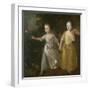 The Painter's Daughters Chasing a Butterfly, C.1759-Thomas Gainsborough-Framed Giclee Print