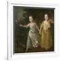 The Painter's Daughters Chasing a Butterfly, C.1759-Thomas Gainsborough-Framed Giclee Print