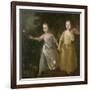 The Painter's Daughters Chasing a Butterfly, C.1759-Thomas Gainsborough-Framed Giclee Print