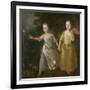 The Painter's Daughters Chasing a Butterfly, C.1759-Thomas Gainsborough-Framed Giclee Print