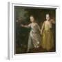 The Painter's Daughters Chasing a Butterfly, C.1759-Thomas Gainsborough-Framed Giclee Print