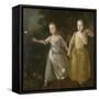 The Painter's Daughters Chasing a Butterfly, C.1759-Thomas Gainsborough-Framed Stretched Canvas