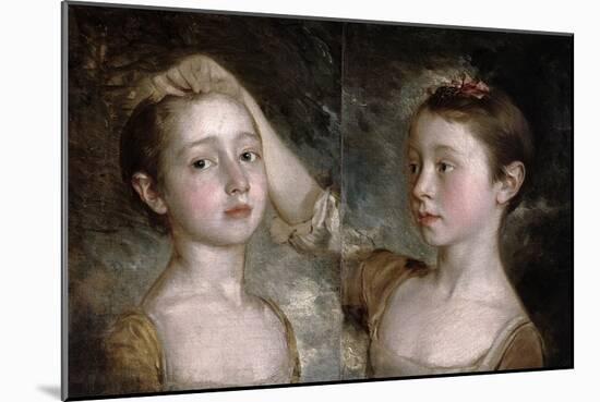 The Painter's Daughters Mary and Margaret, c.1758-Thomas Gainsborough-Mounted Giclee Print