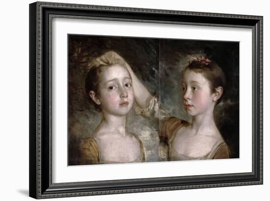 The Painter's Daughters Mary and Margaret, c.1758-Thomas Gainsborough-Framed Giclee Print