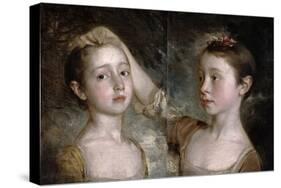 The Painter's Daughters Mary and Margaret, c.1758-Thomas Gainsborough-Stretched Canvas